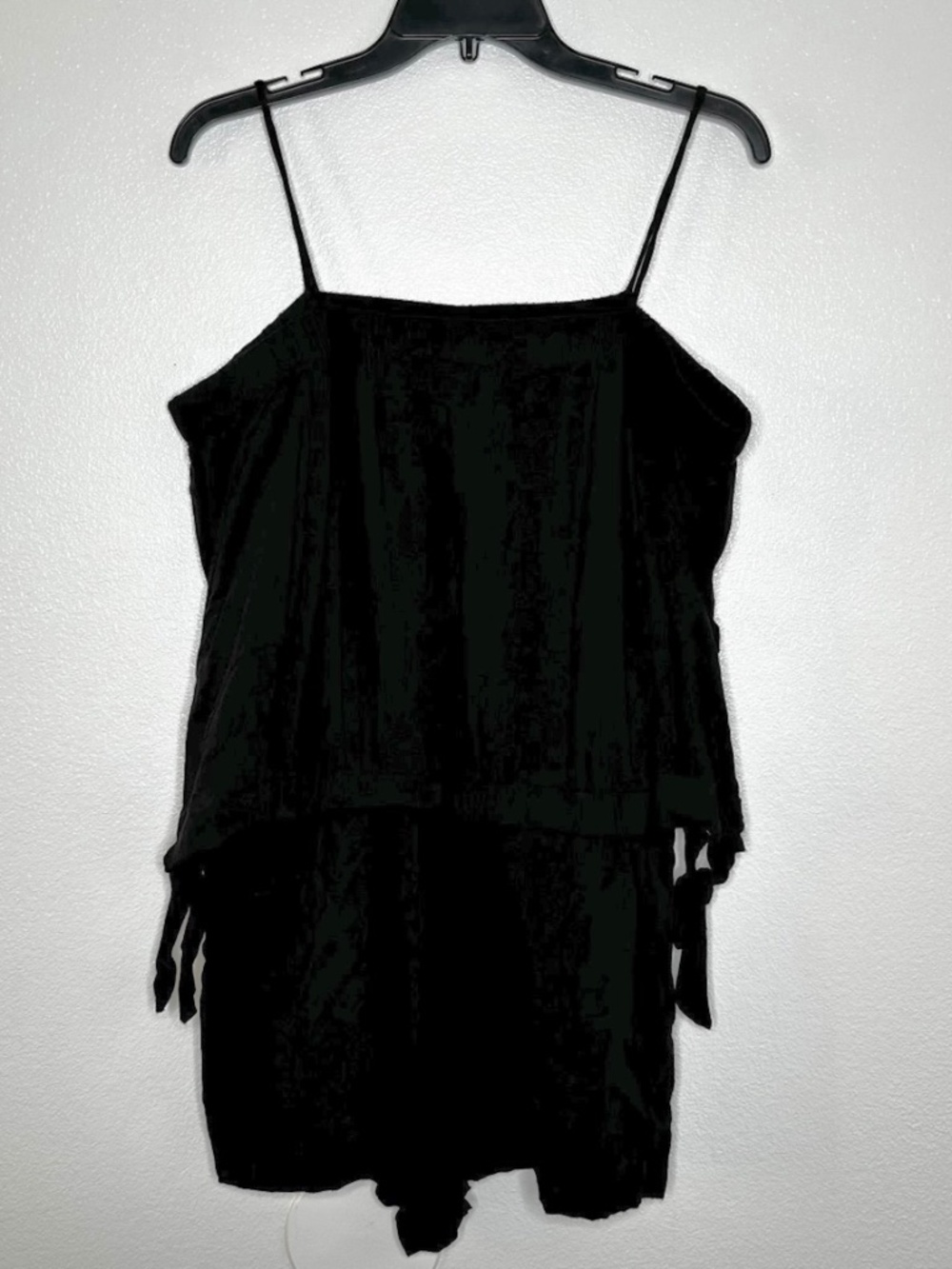 Splendid Womens Black Cold Shoulder Romper With Pockets Size M